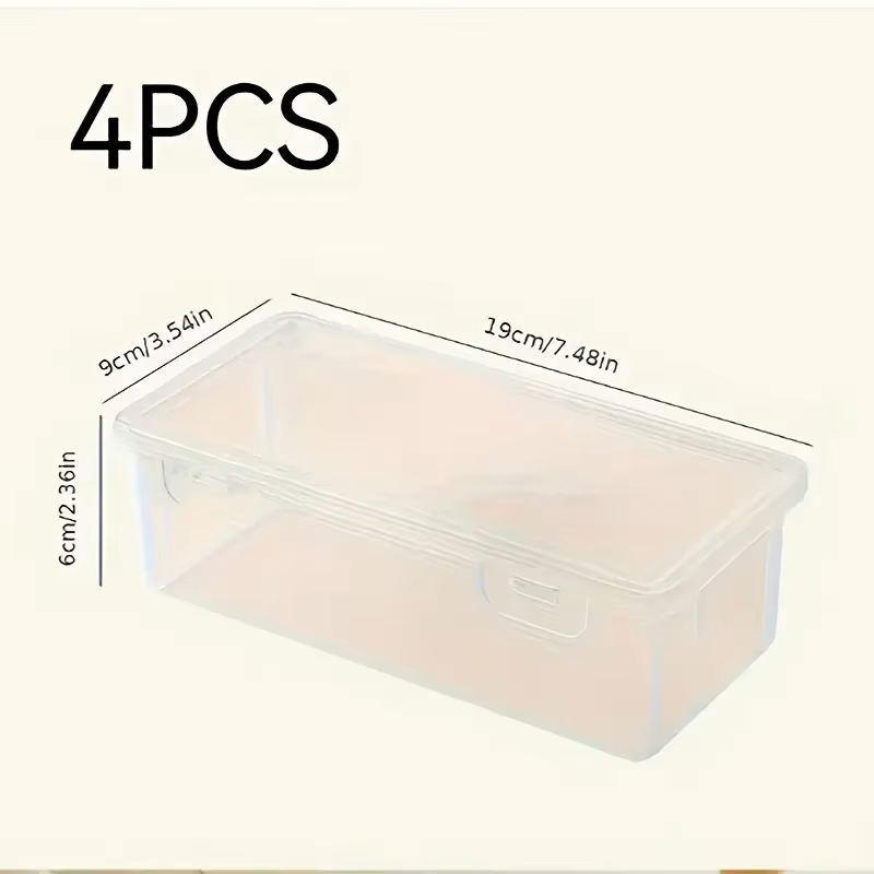 Stationery And Office Supply Stores - 4 Grandes Caixas de Armazenamento Transparentes