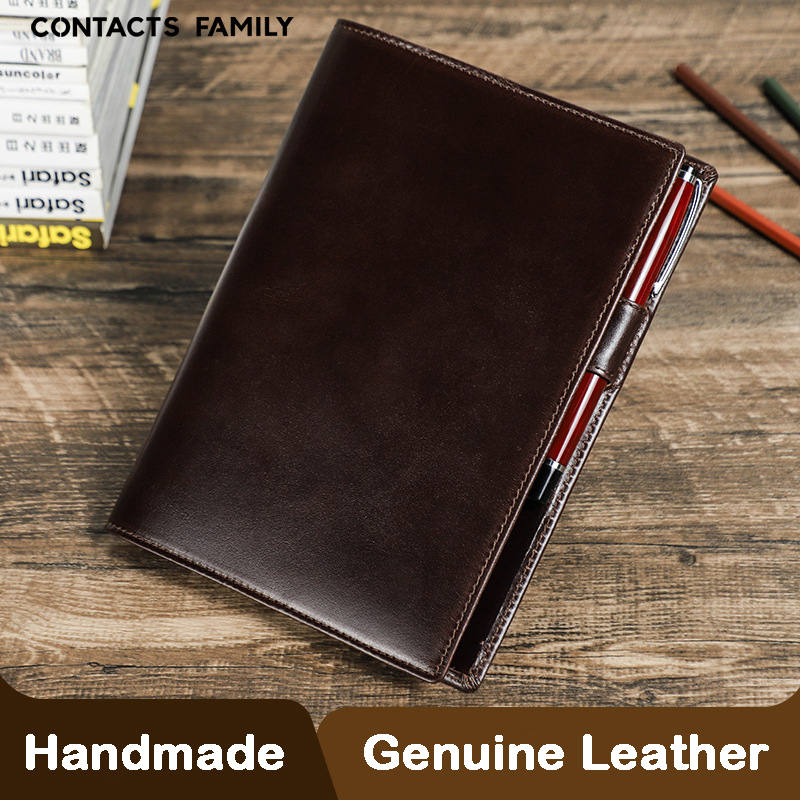 Stationery Supply Business - Couro genuíno A5 Laptop com Pen