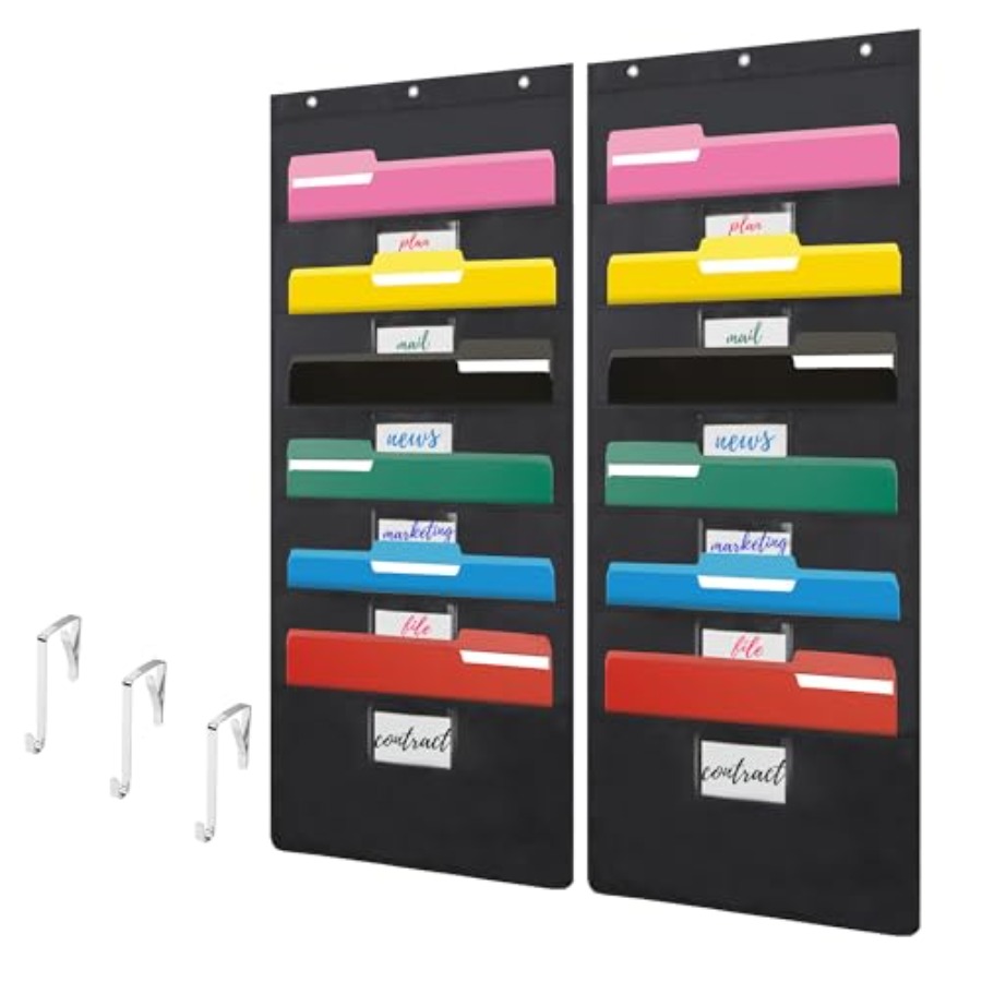 File Folder Hanging - Organizador de Arquivos de Parede Preto