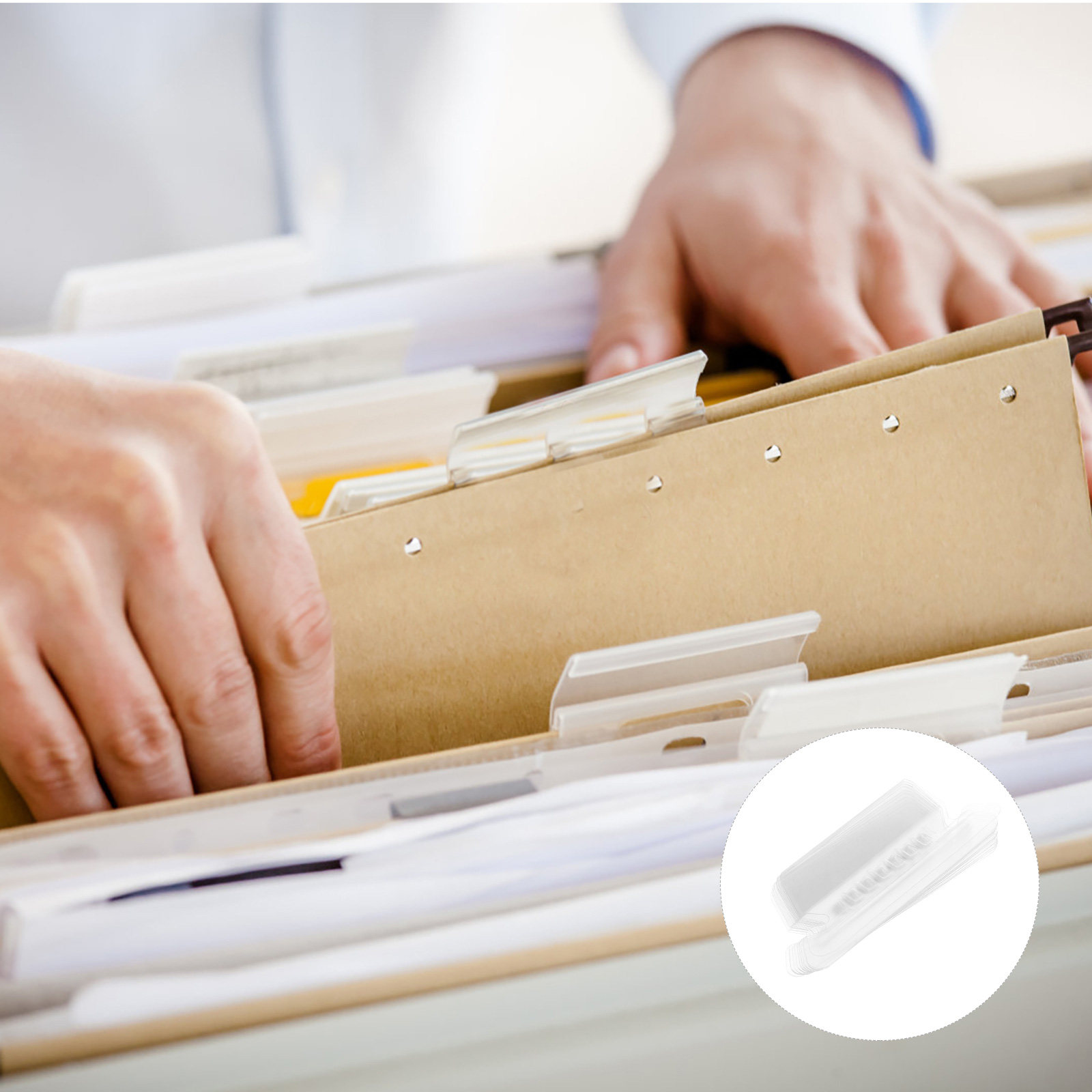 File Folder Hanging - 100 Peças de Etiquetas para Pastas