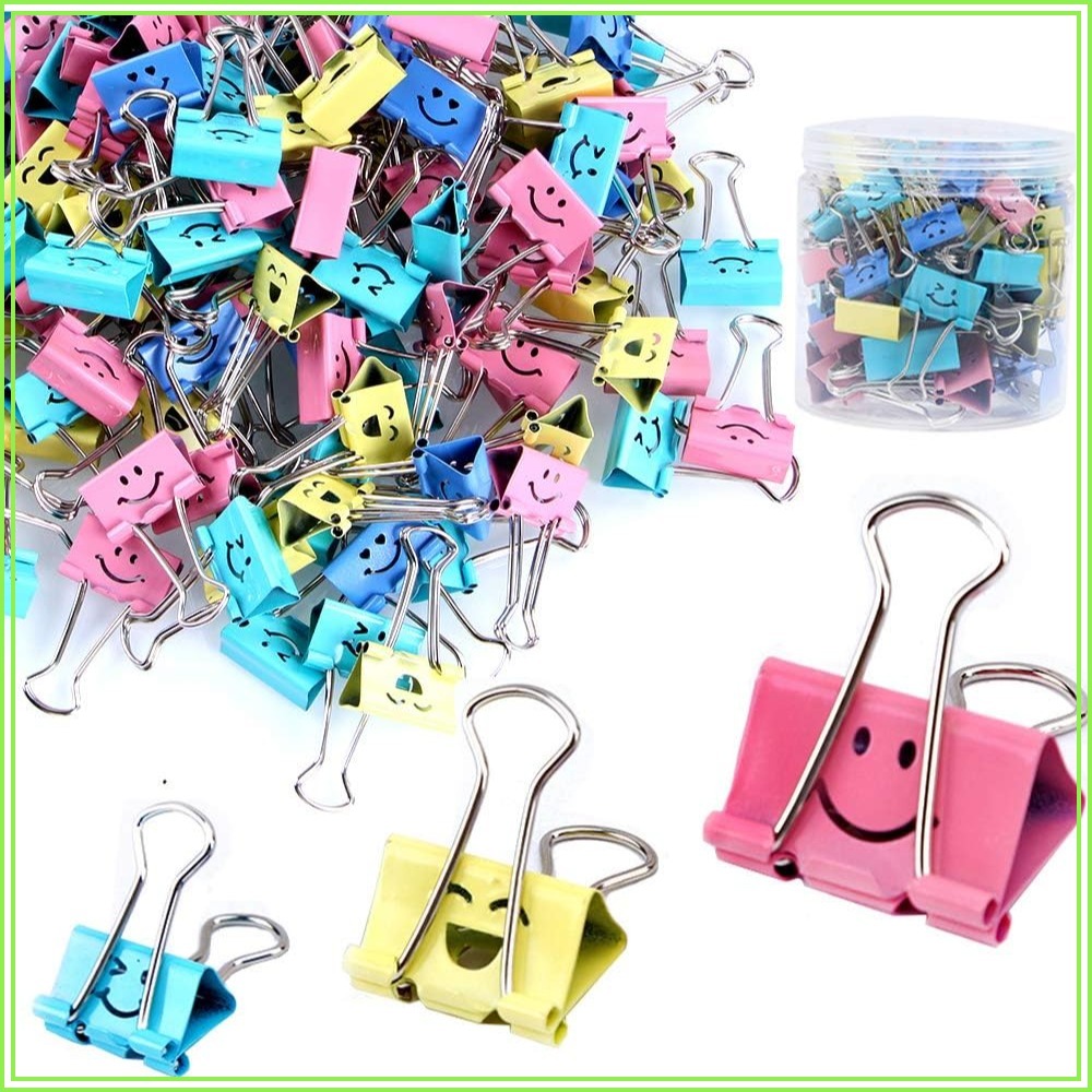 Binder Clip Assorted - 80 clipes de papel variados, com