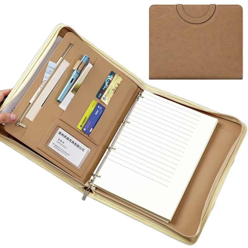 Binder Clip Assorted - Pasta Executiva Multifuncional A4 em Couro