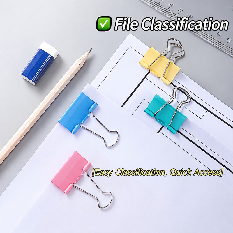 Clipes de Metal Coloridos, Cli - Binder Clip Assorted avaliação e preço