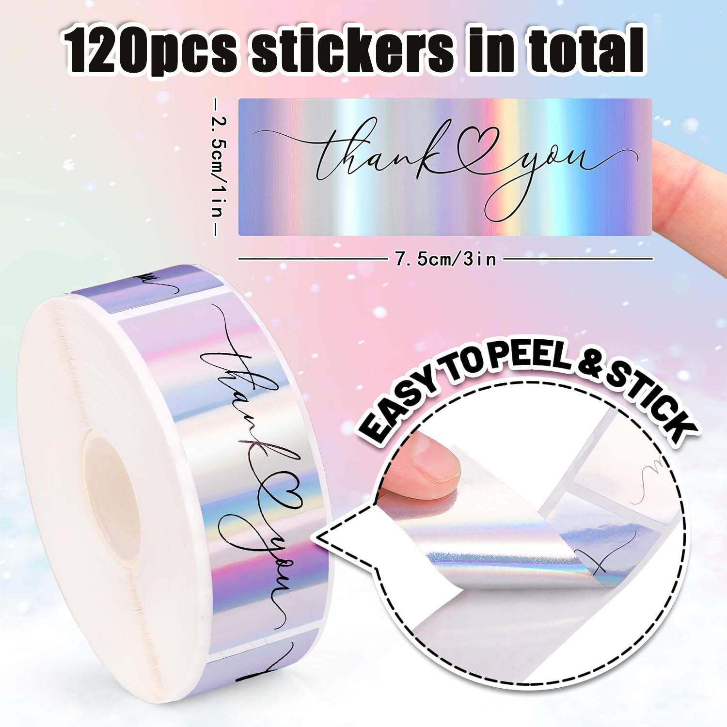 JCAC 120pcs/rola Adesivos de A - Sticker Label Roll avaliação e preço