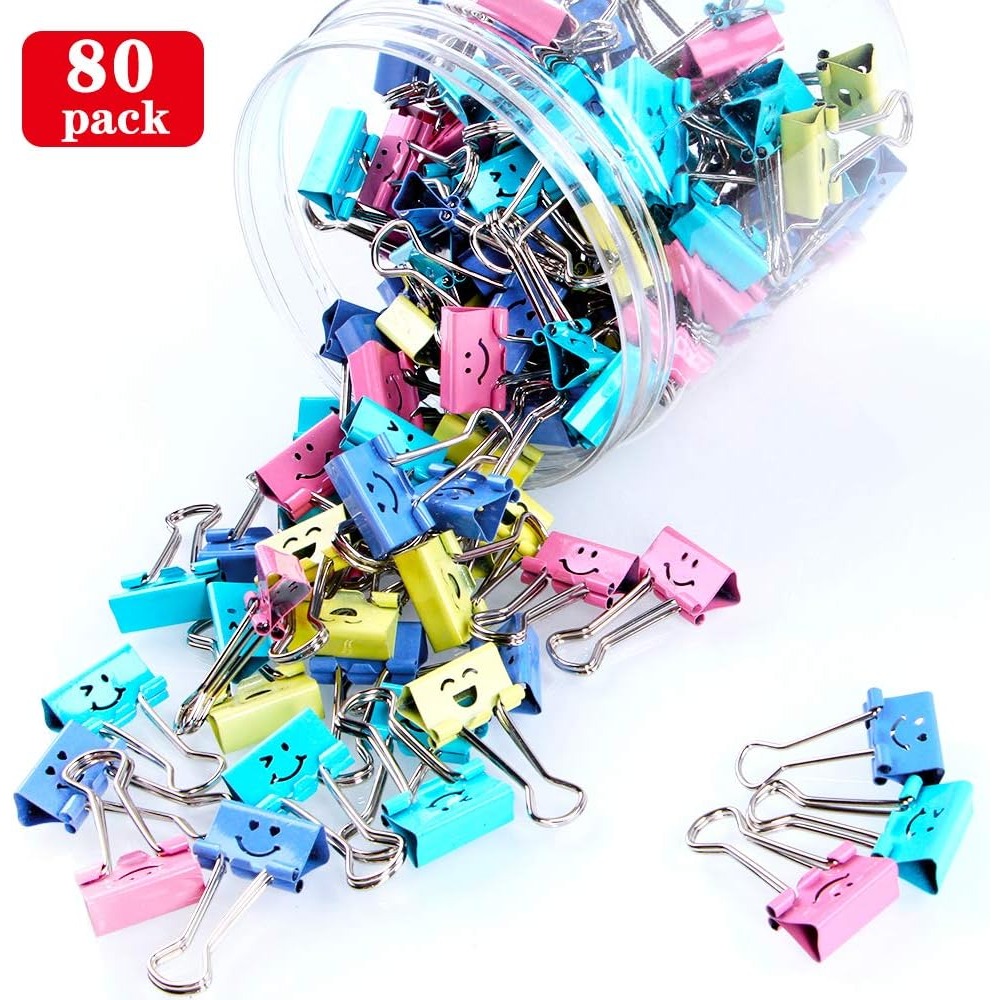 80 clipes de papel variados, c - Binder Clip Assorted avaliação e preço