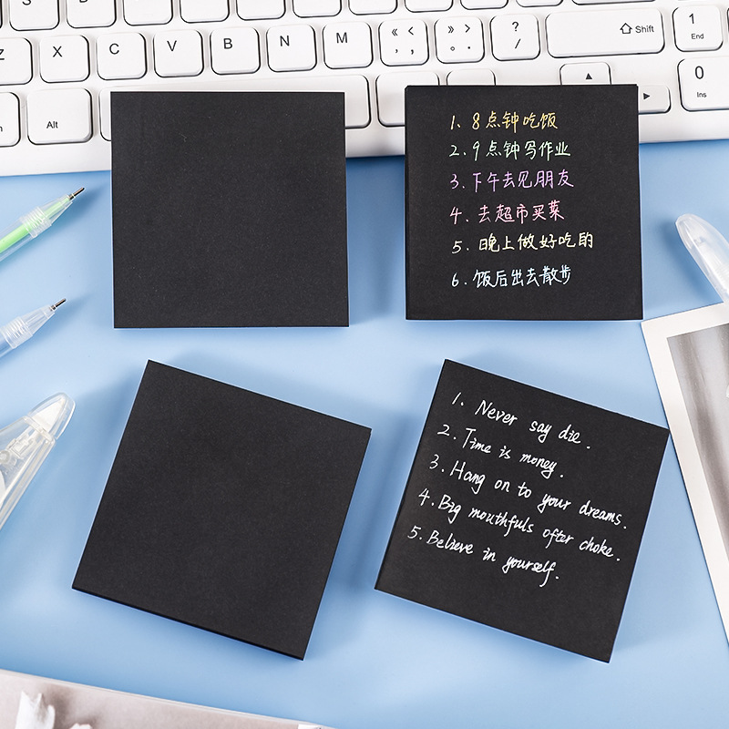Preto n vezes notas pegajosas  - Office Stationery Supply List avaliação e preço