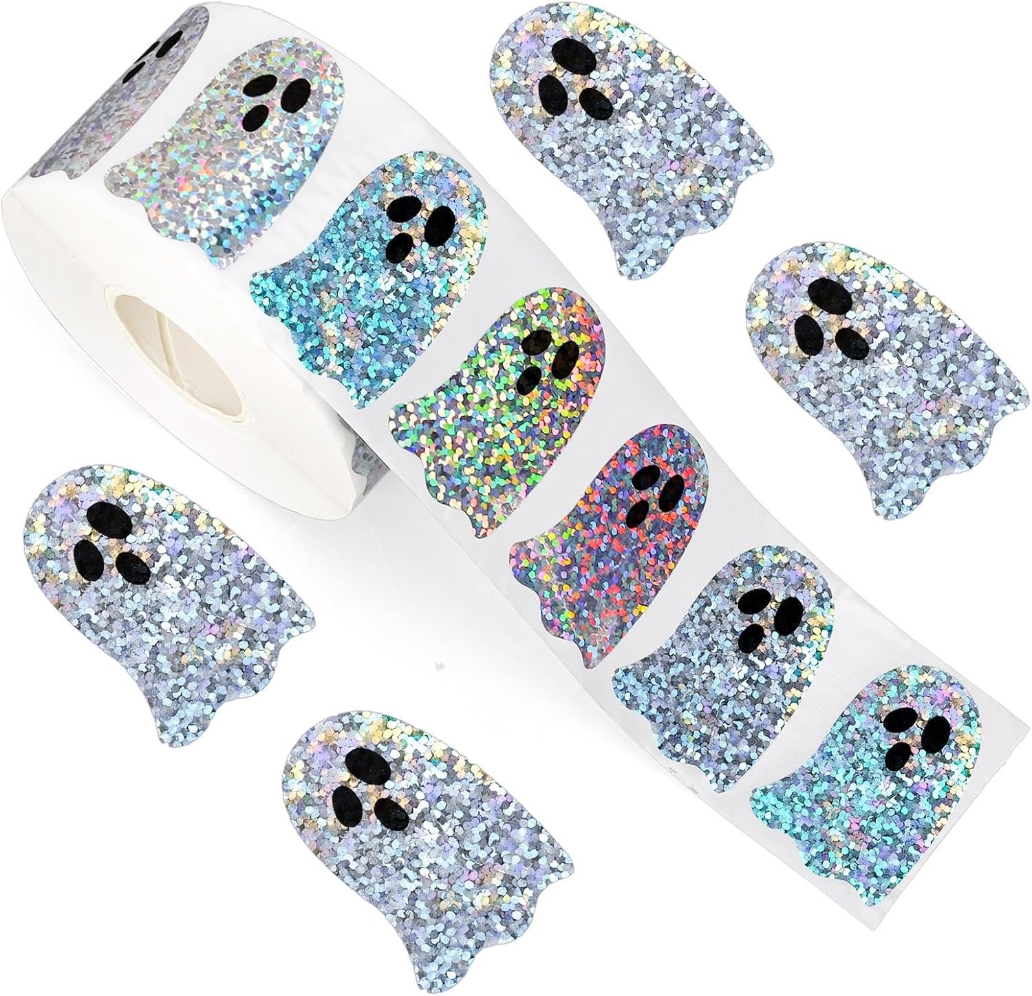 Halloween fantasma forma diy a - Sticker Label Roll avaliação e preço